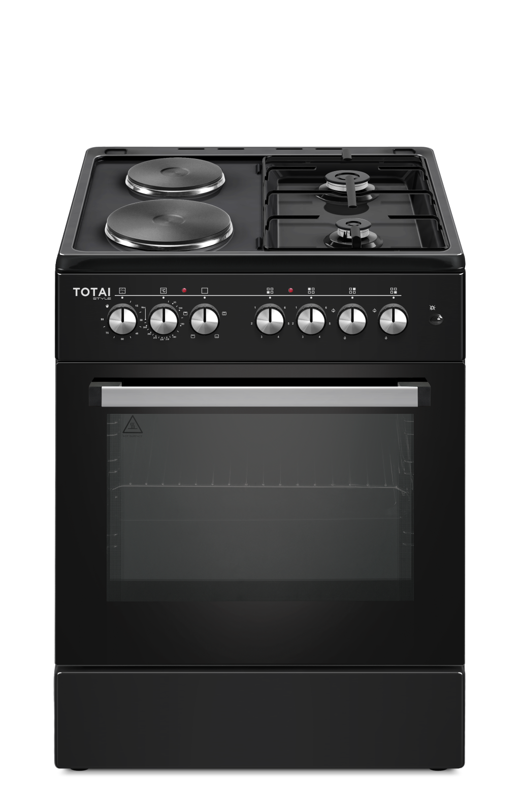 TOTAI TS 60CM 2 GAS BURNER AND 2 ELECTRIC PLATE STOVE WITH ELECTRIC